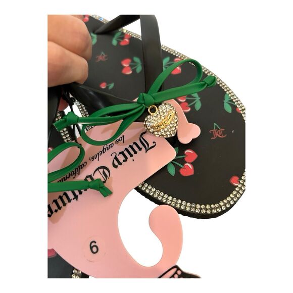 Juicy Couture Slurpy Flip Flops Cherry Sz 9 NWT - Picture 4 of 7